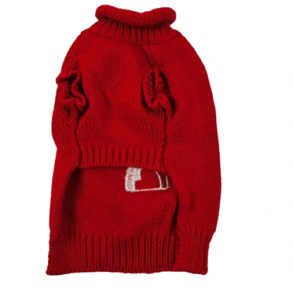 Reindeer Red Knit Dog Sweater